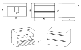Подвесная тумба под раковину Misty Ингрид 75см белый
